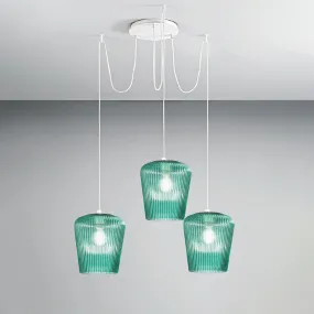 Sospensione vetro verde Gea Luce NUMA BT3 BI