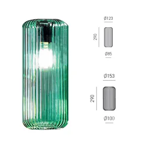 Gea Luce RAIKA BT6 NE mehrfarbige Glaspendelleuchte