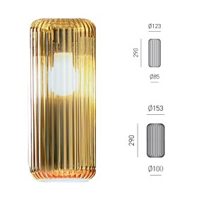 Gea Luce RAIKA BT6 NE mehrfarbige Glaspendelleuchte