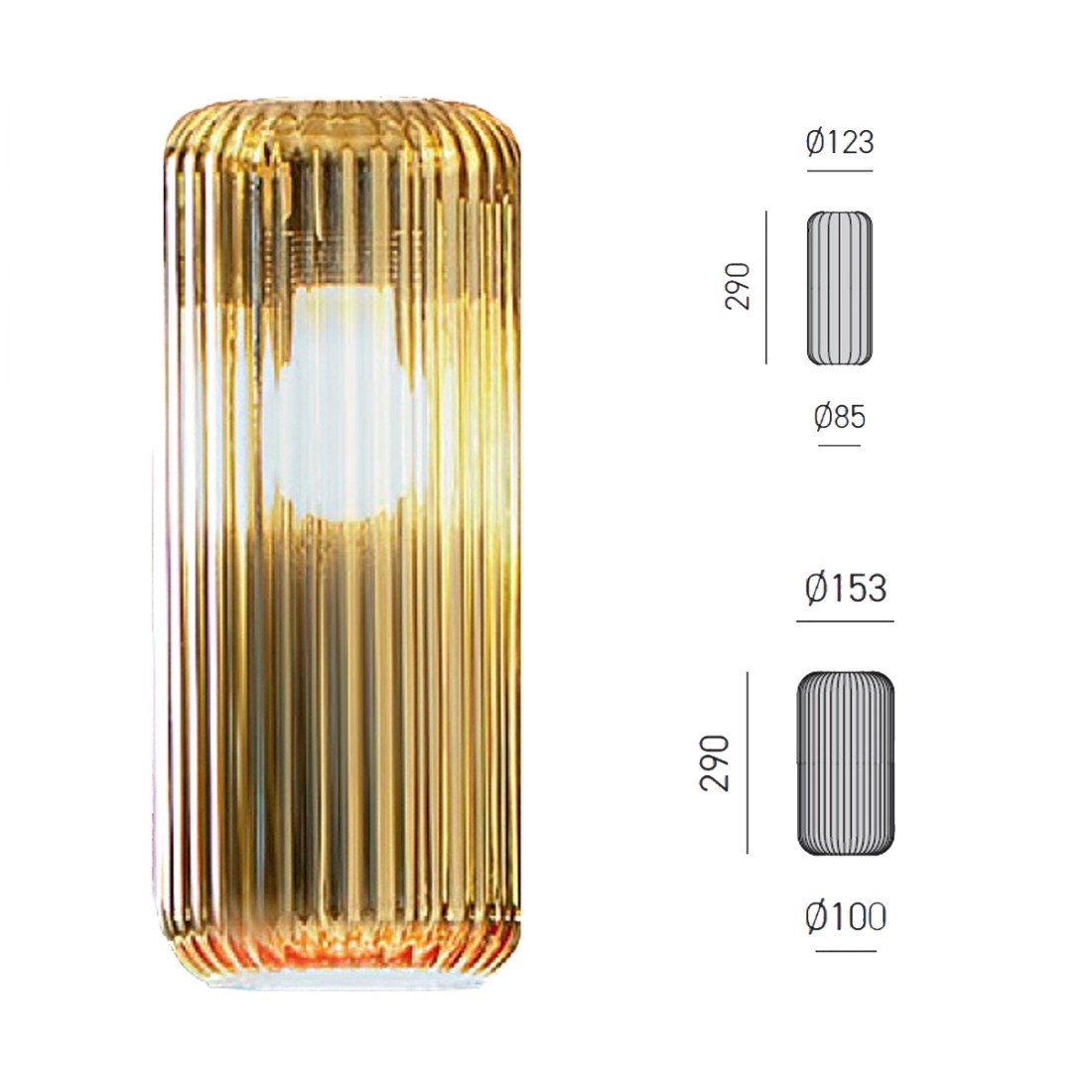 Gea Luce RAIKA BT6 NE mehrfarbige Glaspendelleuchte