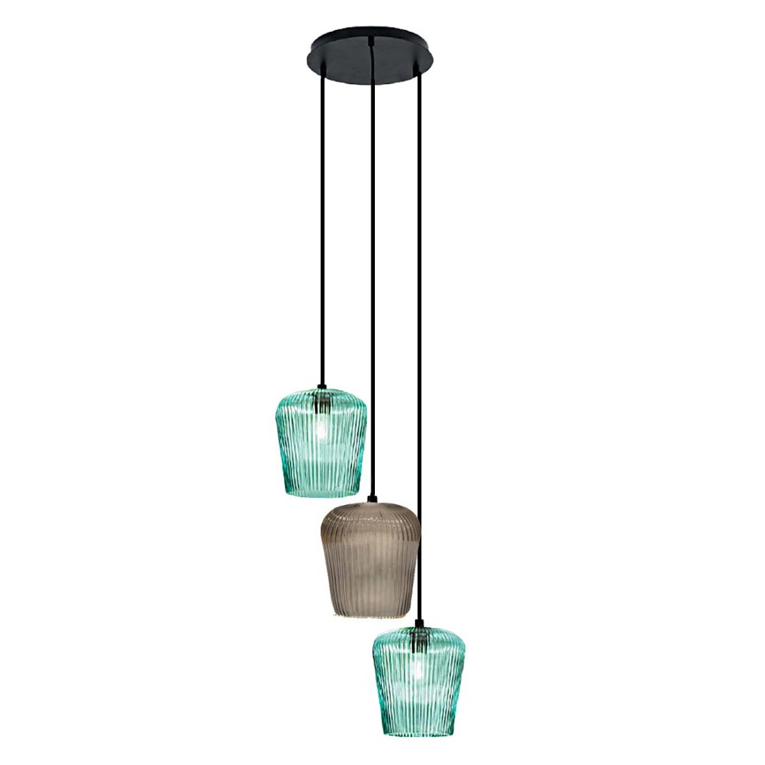 Gea Luce NUMA BT3 bernsteingrüne Glassuspension
