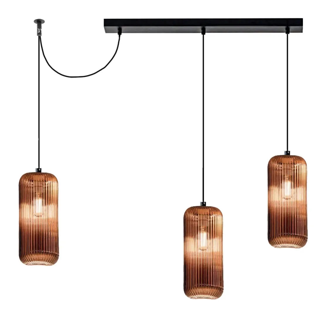 Suspensión vidrio coloreado Gea Luce RAIKA BR3