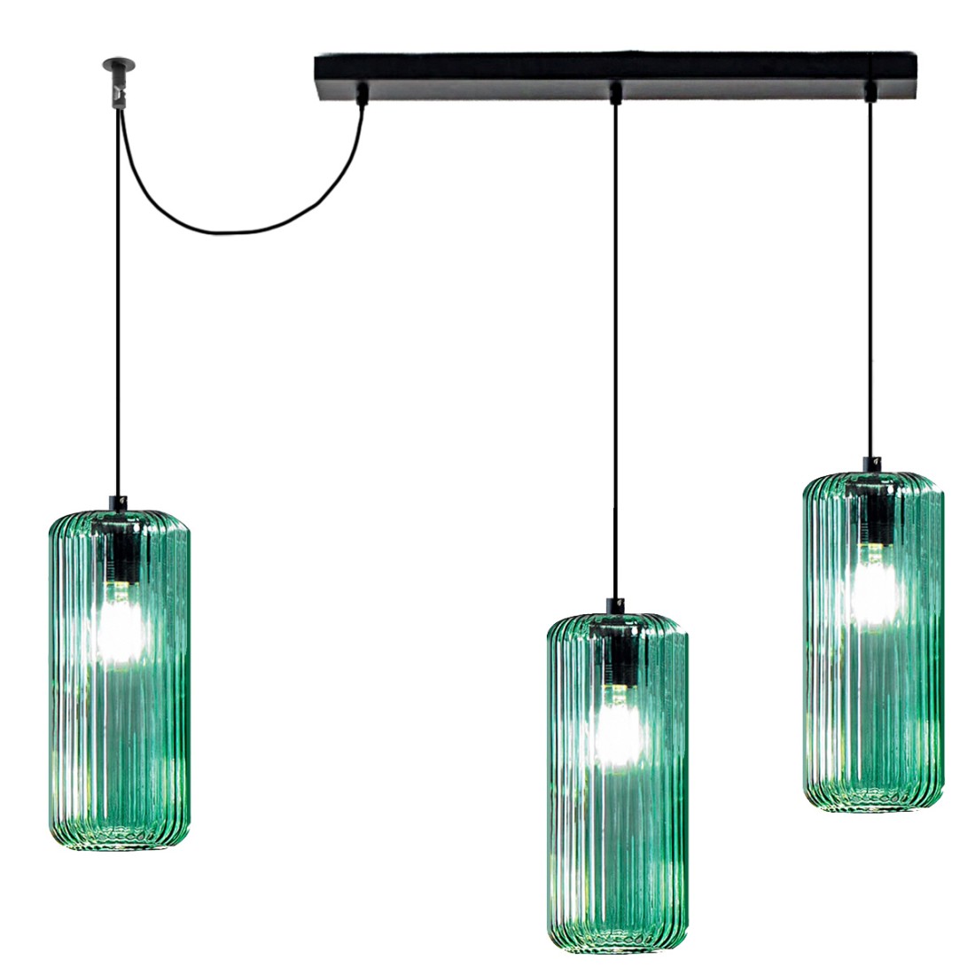 Suspension en verre coloré Gea Luce RAIKA BR3