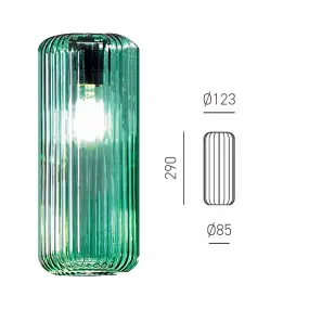 Sospensione vetro colorato Gea Luce RAIKA BR3