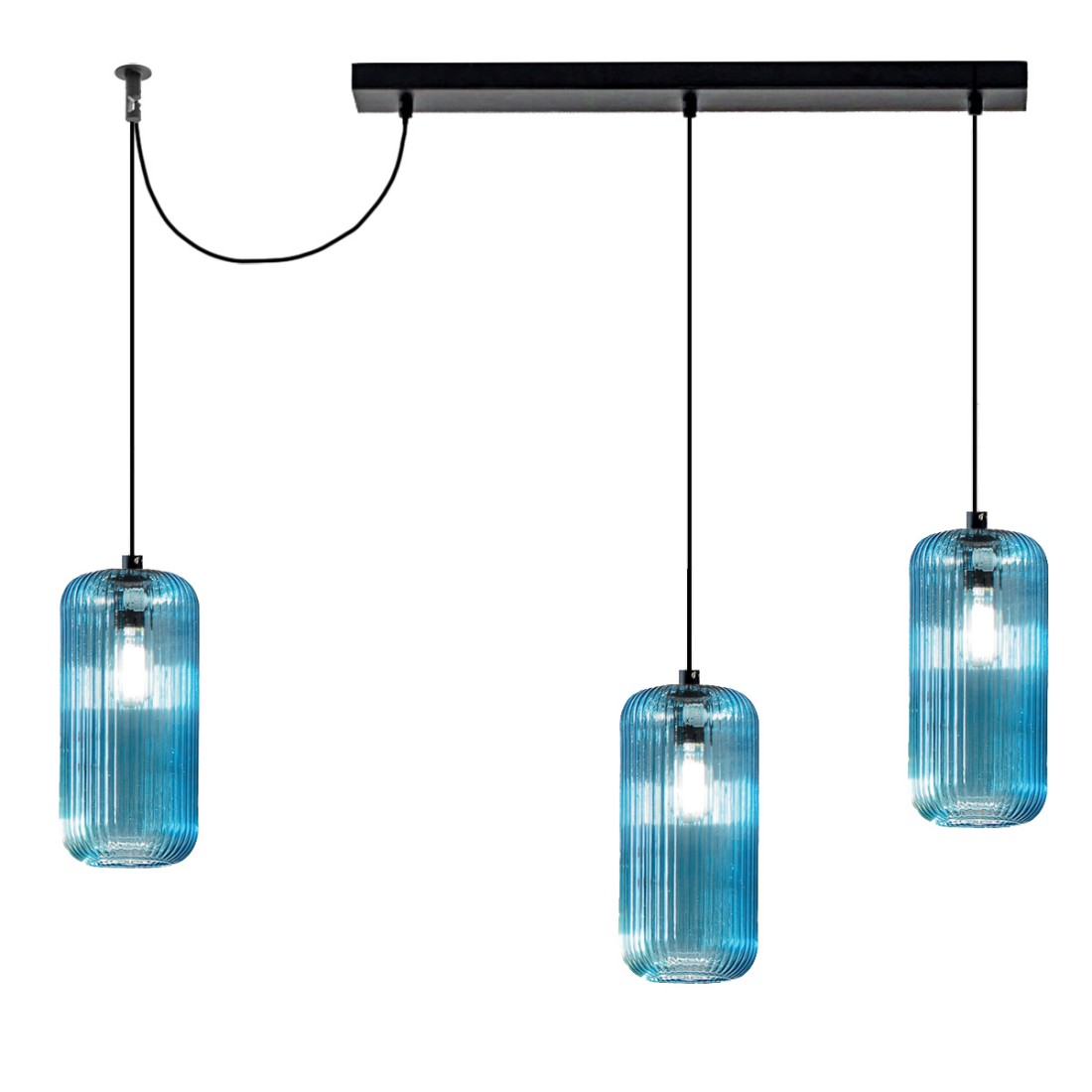 Suspension en verre coloré Gea Luce RAIKA BR3