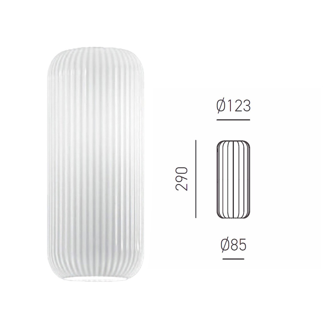 Sospensione vetro colorato Gea Luce RAIKA BR3