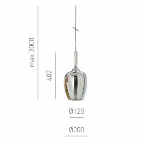 Gea Luce OFELIA S10 Chromglas-Aufhängung