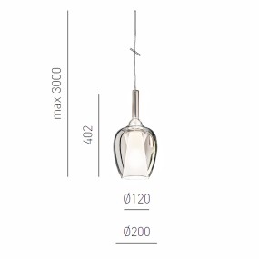 Gea Luce OFELIA S10 transparente Glasaufhängung