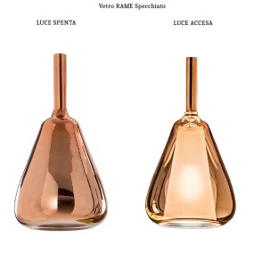 Sospensione vetro rame specchiato Gea Luce OFELIA S11
