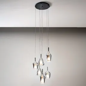 Lampadario vetro cromo...