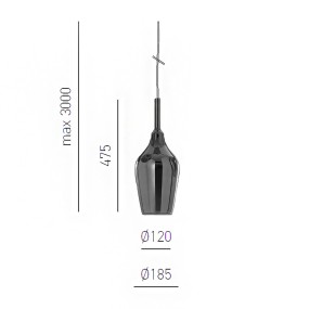 Gea Luce OFELIA S10 S11 S12 Kronleuchter aus verspiegeltem Chromglas