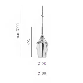 Gea Luce OFELIA S. lustre en verre blanc transparent
