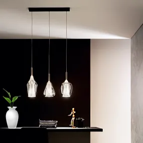 Lampadario vetro bianco...