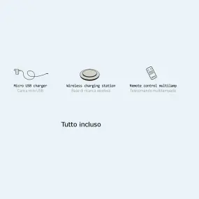 Abat-Jour LED externe Batterie Linea Zero HELIOS BAT D40 IP67