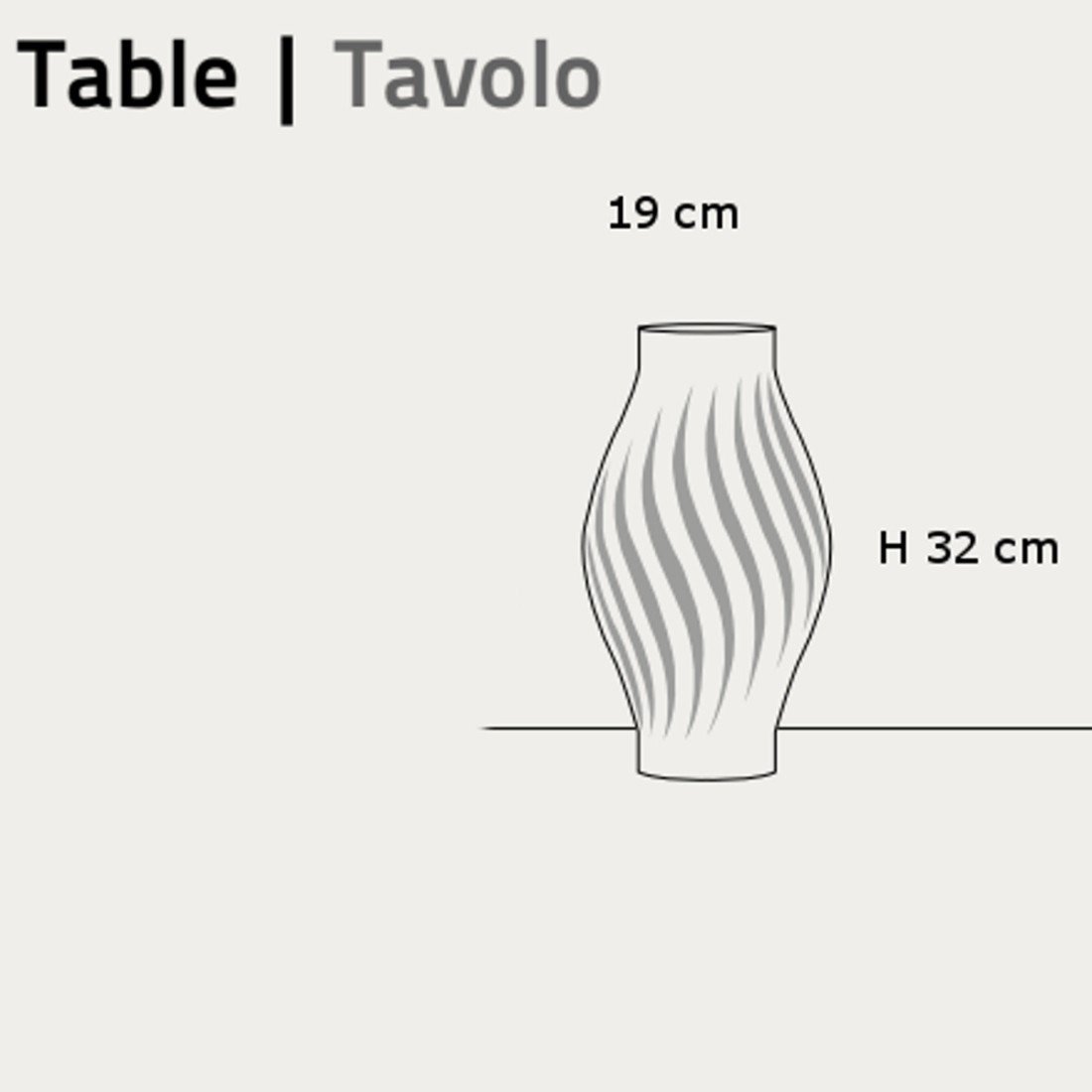 Abat-jour moderna Linea zero HELIOS D32L E27 LED