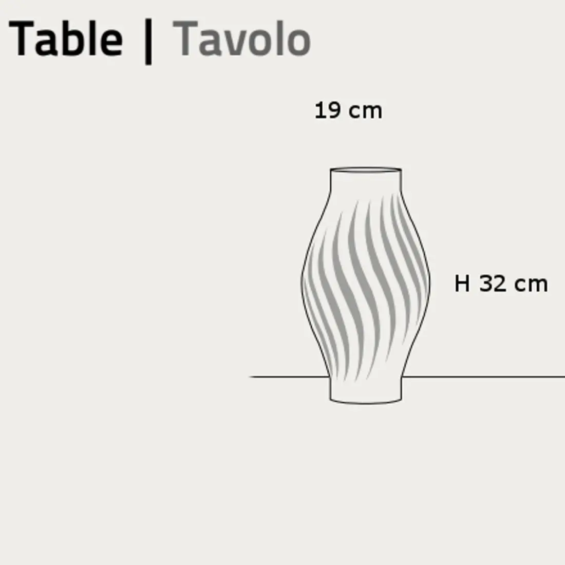 Abat-jour moderna Linea zero HELIOS D32L E27 LED