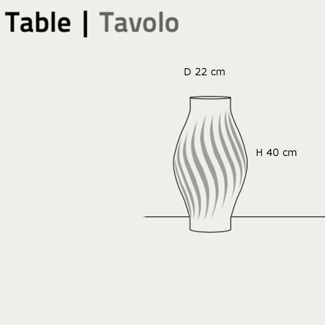 Abat-jour moderna Linea zero HELIOS D40L E27 LED