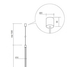 Lampada Terra soffitto Redo Group ACROBAT 01 2284 LED dimmerabile