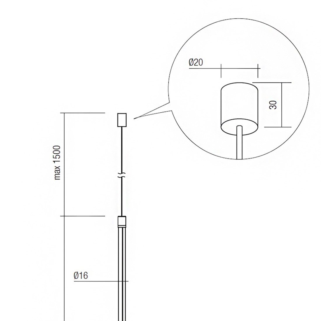 Lampada Terra soffitto Redo Group ACROBAT 01 2284 LED dimmerabile