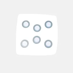 Lámpara de techo moderna Illuminando DEMETRA DEME6SLBNGR GX53 LED