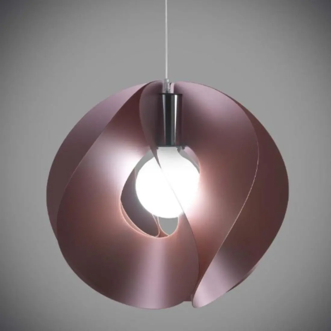 Lustre moderne en plastique blanc avec connexion led E27.