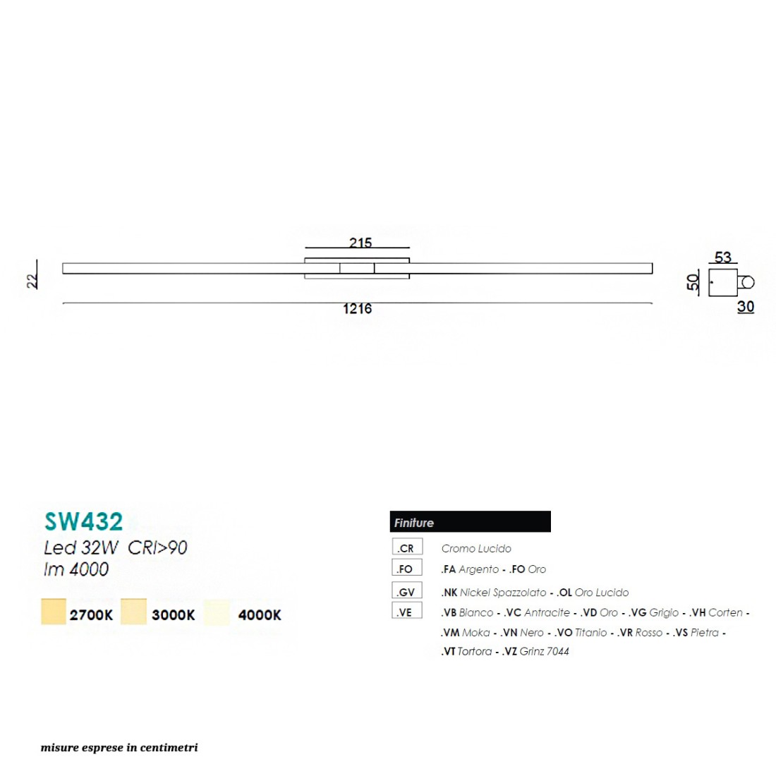 Applique led SCAMM STIK WOND SW432