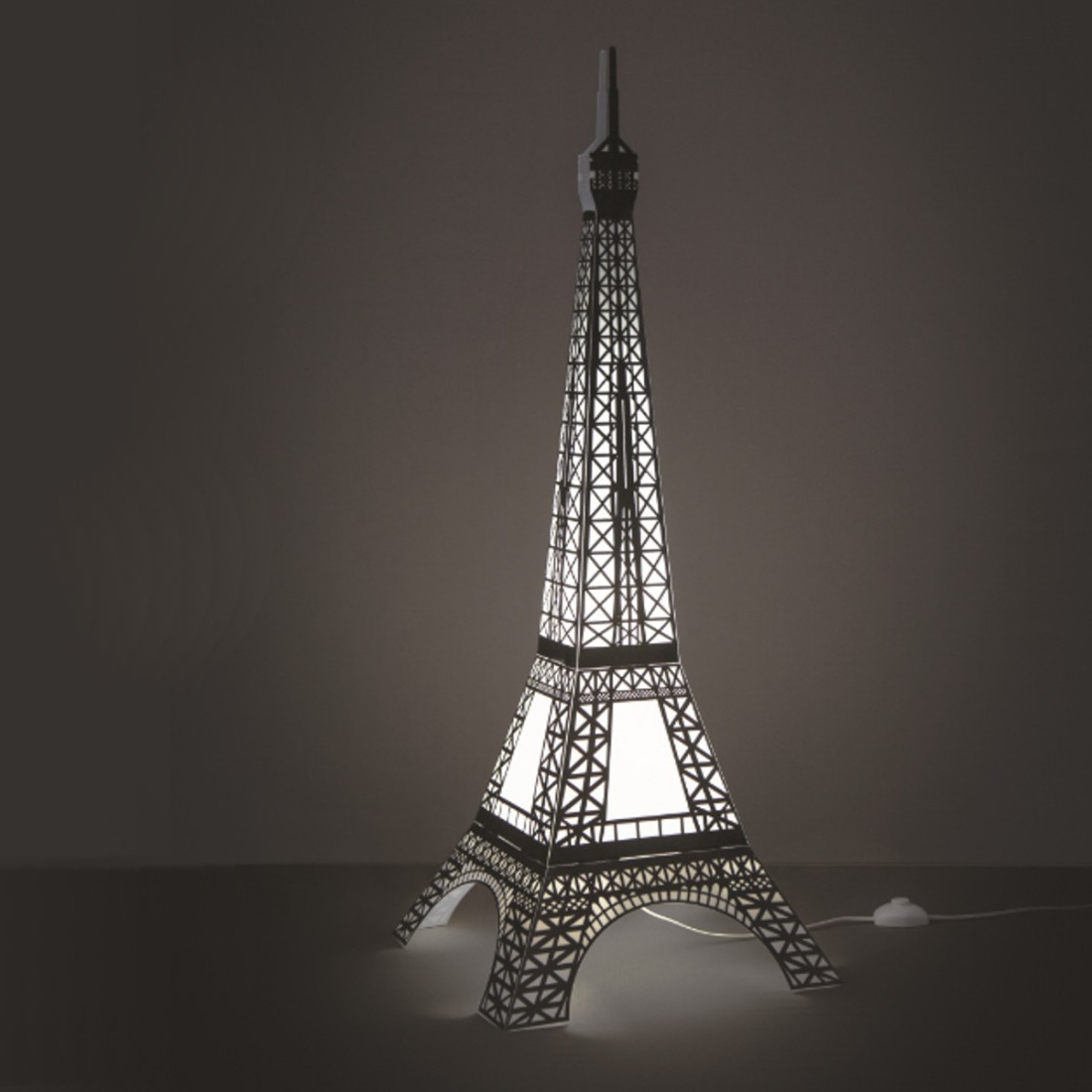 Tour Eiffel Paris en matière plastique pour enfants, chambres. LED.