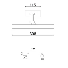 Applique ottone led SCAMM...
