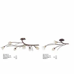 LP-BIANCOSPINO G9 33W klassische Deckenlampe Metallglas Deckenlampe