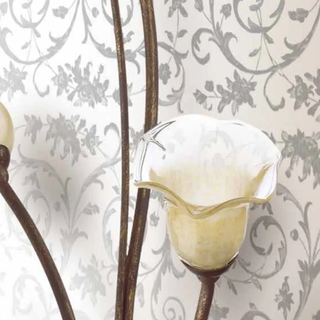 LP-BIANCOSPINO G9 33W klassische Deckenlampe Metallglas Deckenlampe