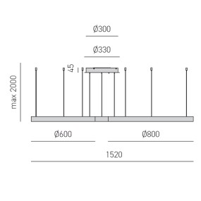 Gea Luce Lustre LED CRISEIDE S3D O