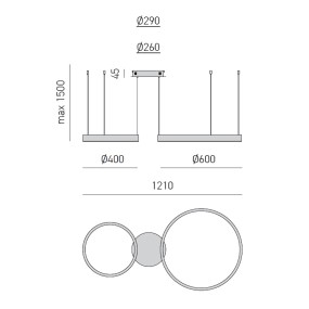 Gea Luce CRISEIDE S2D B LED Kronleuchter