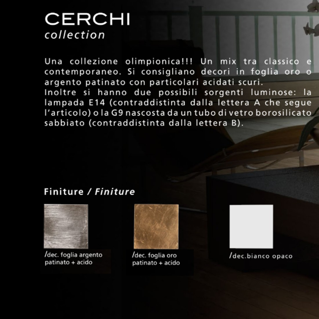 Plafonnier moderne CERCHI CE601 CE602 E14 LED