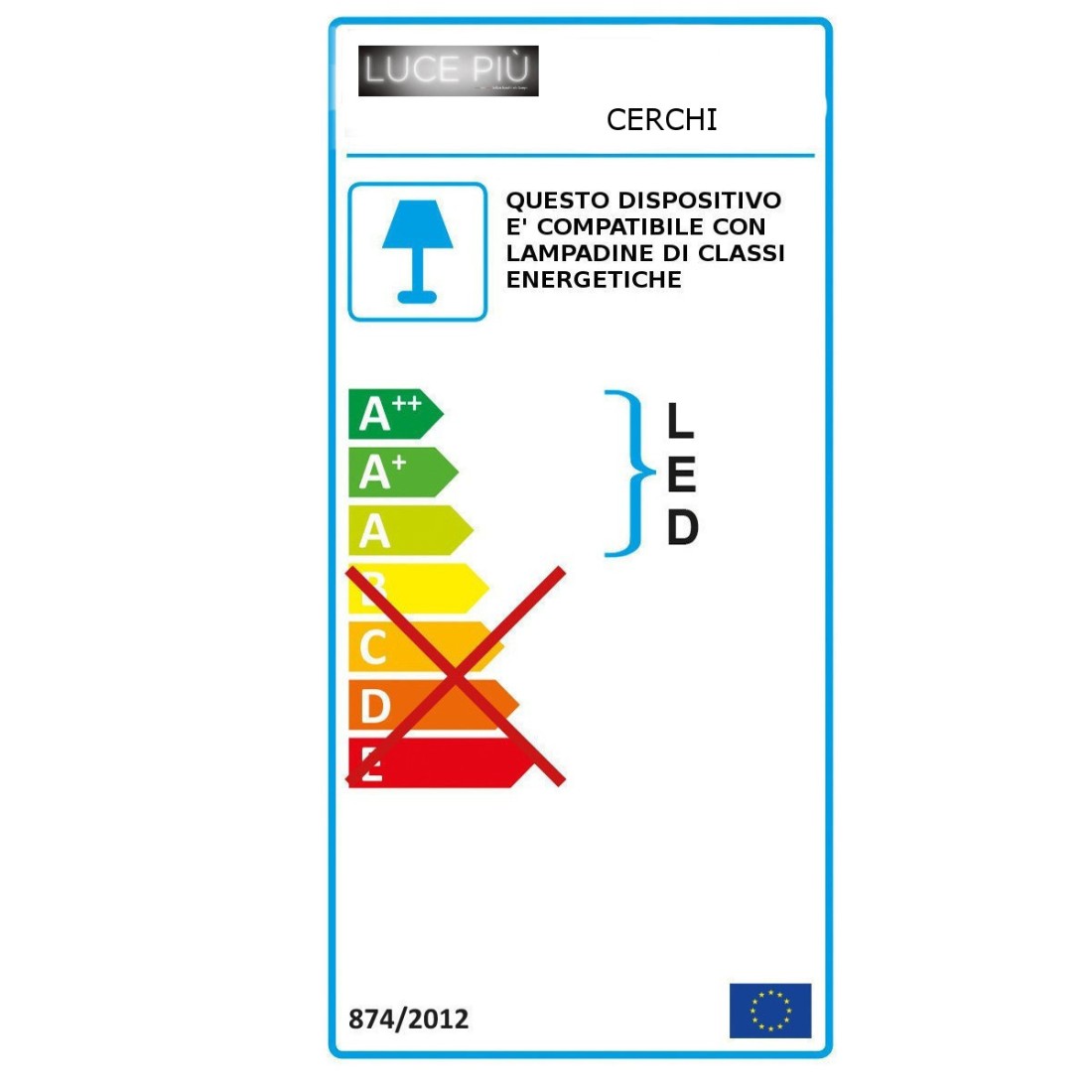 Plafonnier moderne CERCHI CE601 CE602 E14 LED