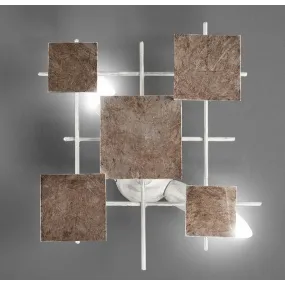 Applique-plafonnier classique Luce Più QUADRI E14 LED