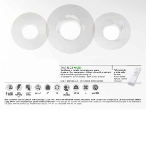 Perenz OPEN 7167 N CT ventilador de techo LED