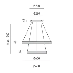 LED-Kronleuchter Gea Luce CRISEIDE S2P O