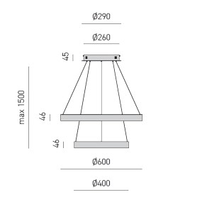 Lustre led Gea Luce CRISEIDE S2P O