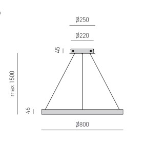 Lampadario led Gea Luce CRISEIDE SG O