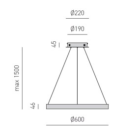 Lampadario led Gea Luce CRISEIDE SP O