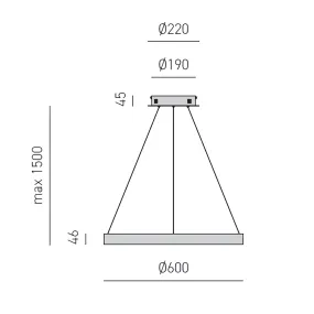Lampadario led Gea Luce CRISEIDE SP O