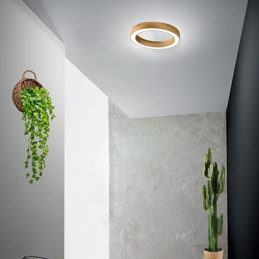 Led-Deckenleuchte Gea Luce FLOR PP GOLD