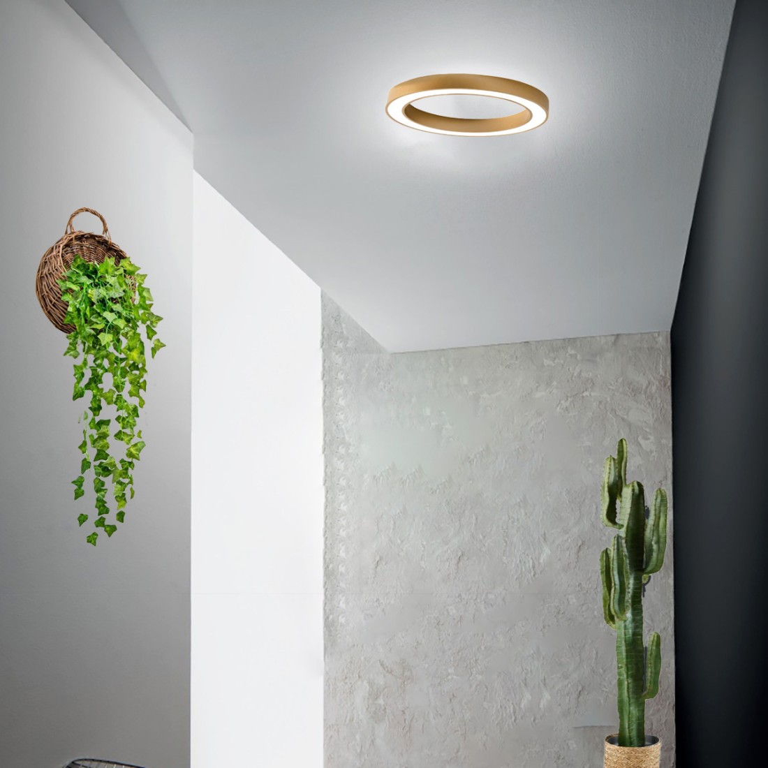 Gea Luce LED-Deckenleuchte FLOR PM GOLD