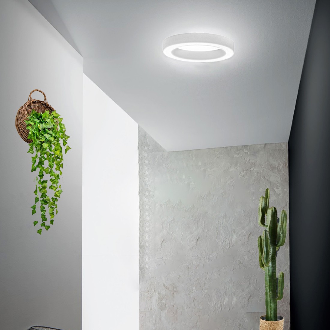 LED-Deckenleuchte Gea Luce FLOR PM WEISS