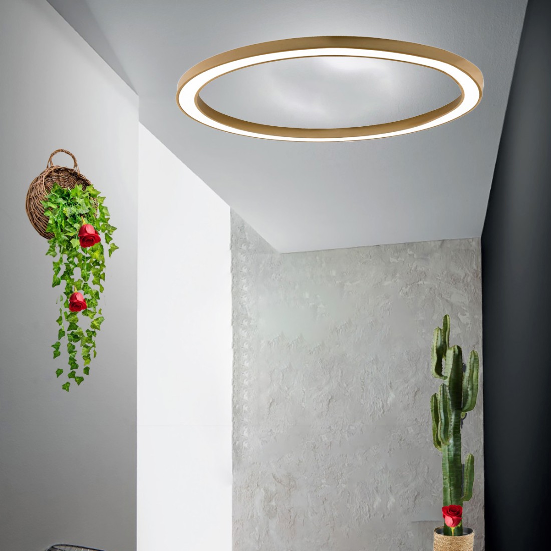 Plafoniera led Gea Luce FLOR PG ORO