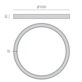 Plafonnier LED Gea Luce FLOR PS OR