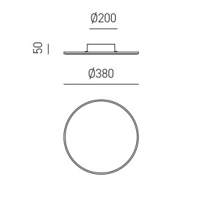 Applique led Gea Luce FORTUNA AG ORO