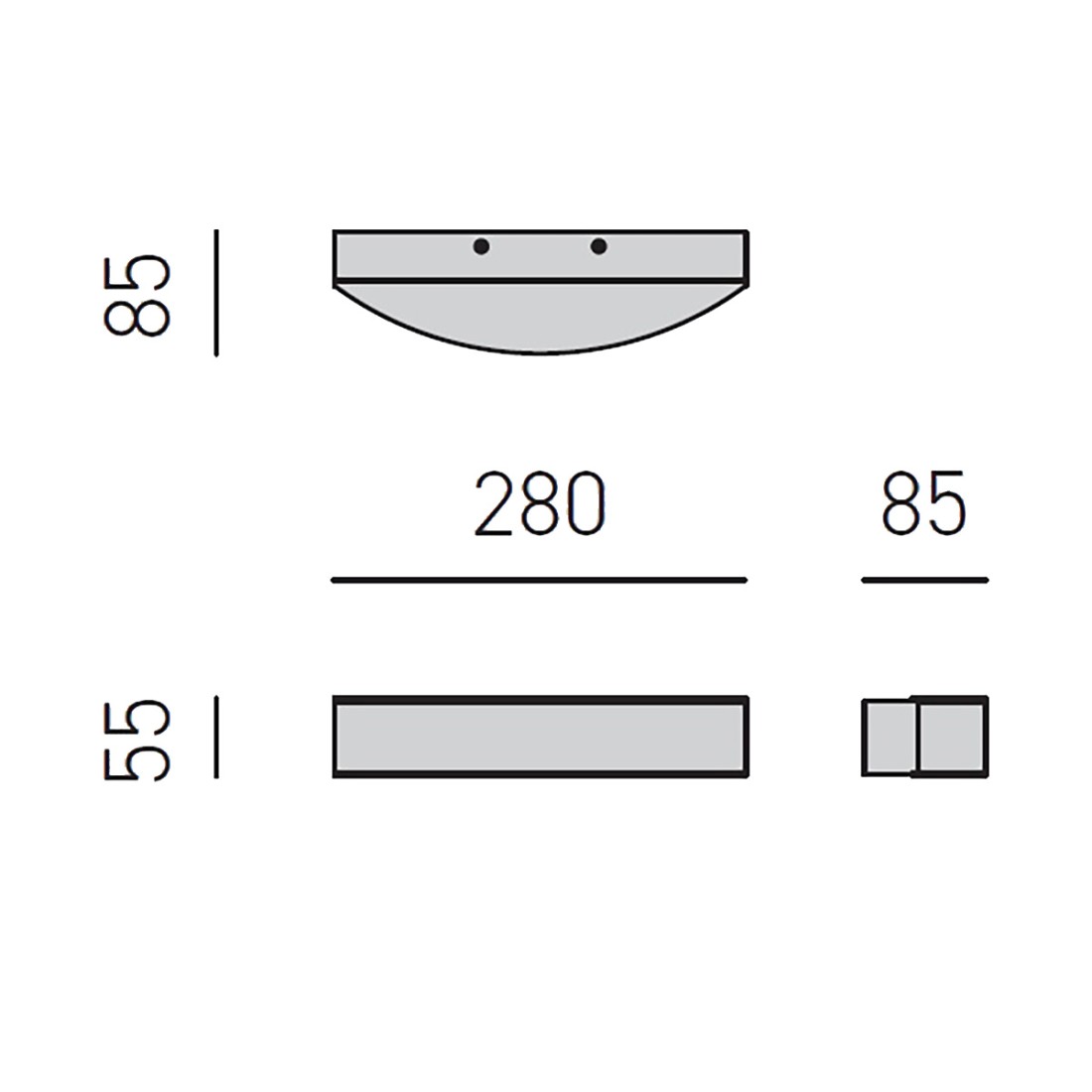 Gea Luce GAP ARCO GAP500 applique murale LED