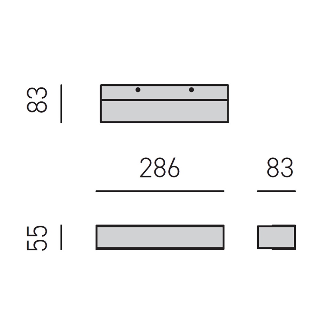 Led-Wandleuchte Gea Luce GAP LINE GAP510