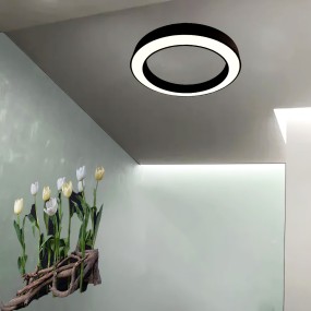 Plafoniera led Gea Luce FLOR PM NERO